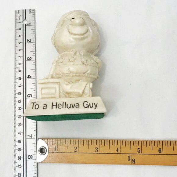 Vintage 70s Russ & Wallace Berrie Figurine To a Helluva Guy Novelty Gift - Picture 7 of 7